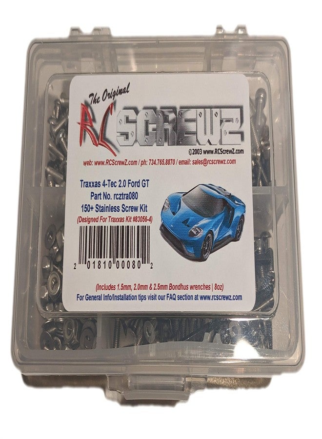RC Screwz TRA080 - Compatible with Traxxas 4-Tec 2.0 Ford GT (83056-4) Stainless Steel Screw Kit - Image 1
